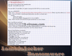 LambdaLocker ransomware